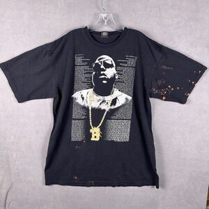 Notorious BIG Mens T-Shirt Lyrics Graphic Shirt Sz 4XL Vintage Read!